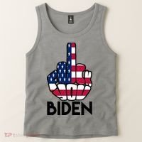 Fuck You Biden Middle Finger American Flag Tank Top thumb 2