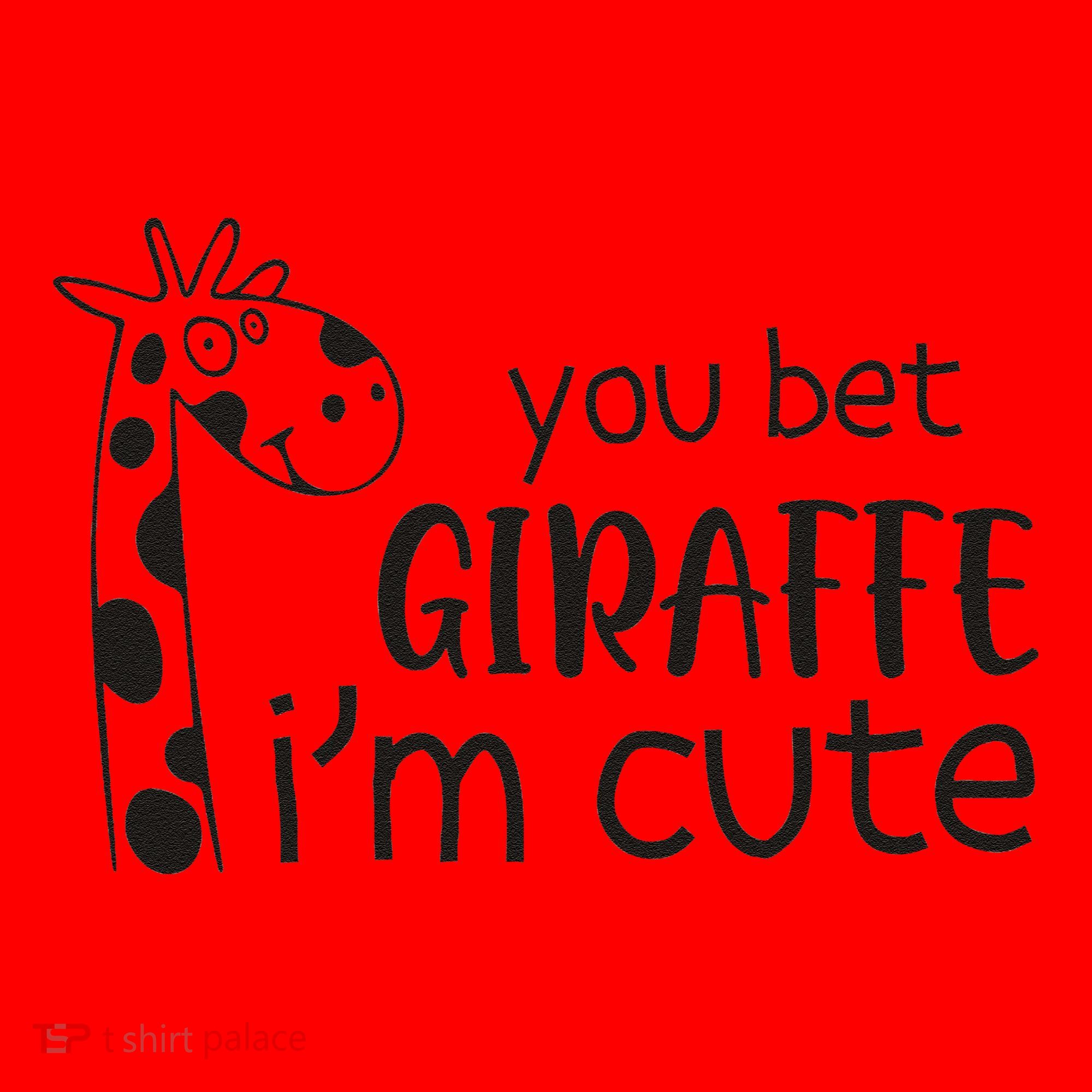 Funny You Bet Giraffe IM Cute Giraffe Lover And Girl Santa Hat
