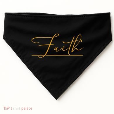 Faith Yellow Christian USA-Made Doggie Bandana