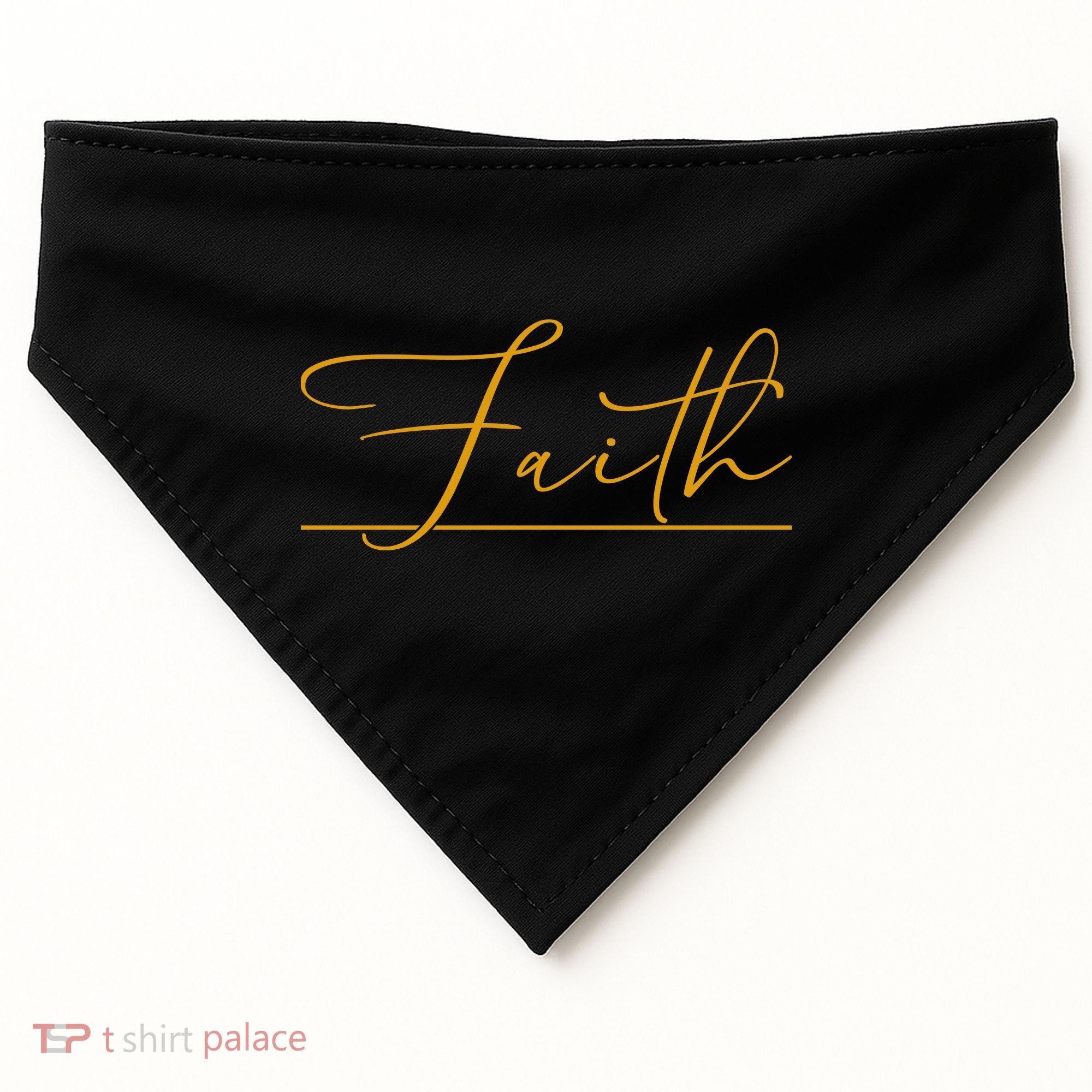 Faith Yellow Christian USA-Made Doggie Bandana