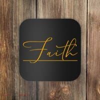 Faith Yellow Christian Coaster thumb 0