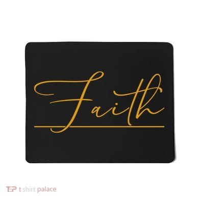 Faith Yellow Christian Mousepad