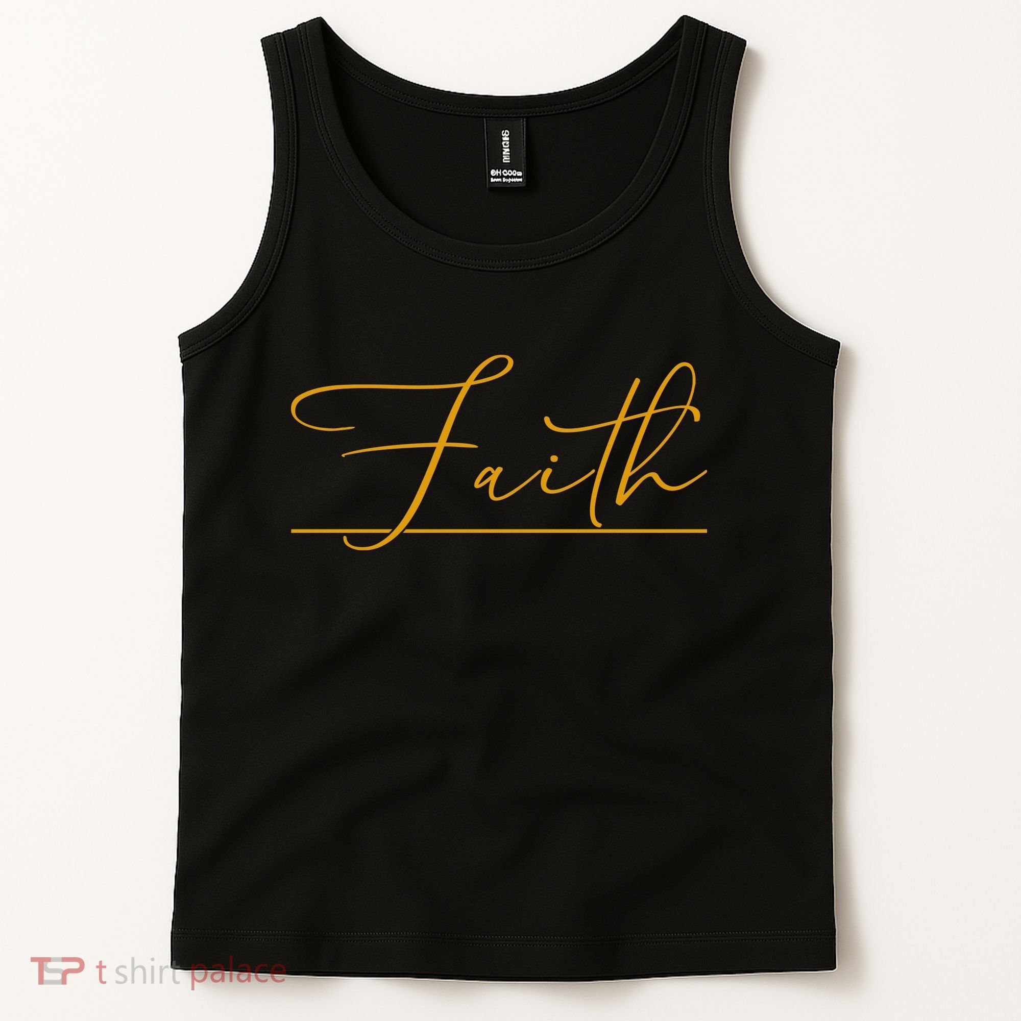 Faith Yellow Christian Tank Top