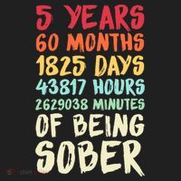 Five Years Clean Addiction Recovery 5 Years Sober Tumbler thumb 3