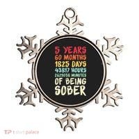 Five Years Clean Addiction Recovery 5 Years Sober Ornament thumb 0