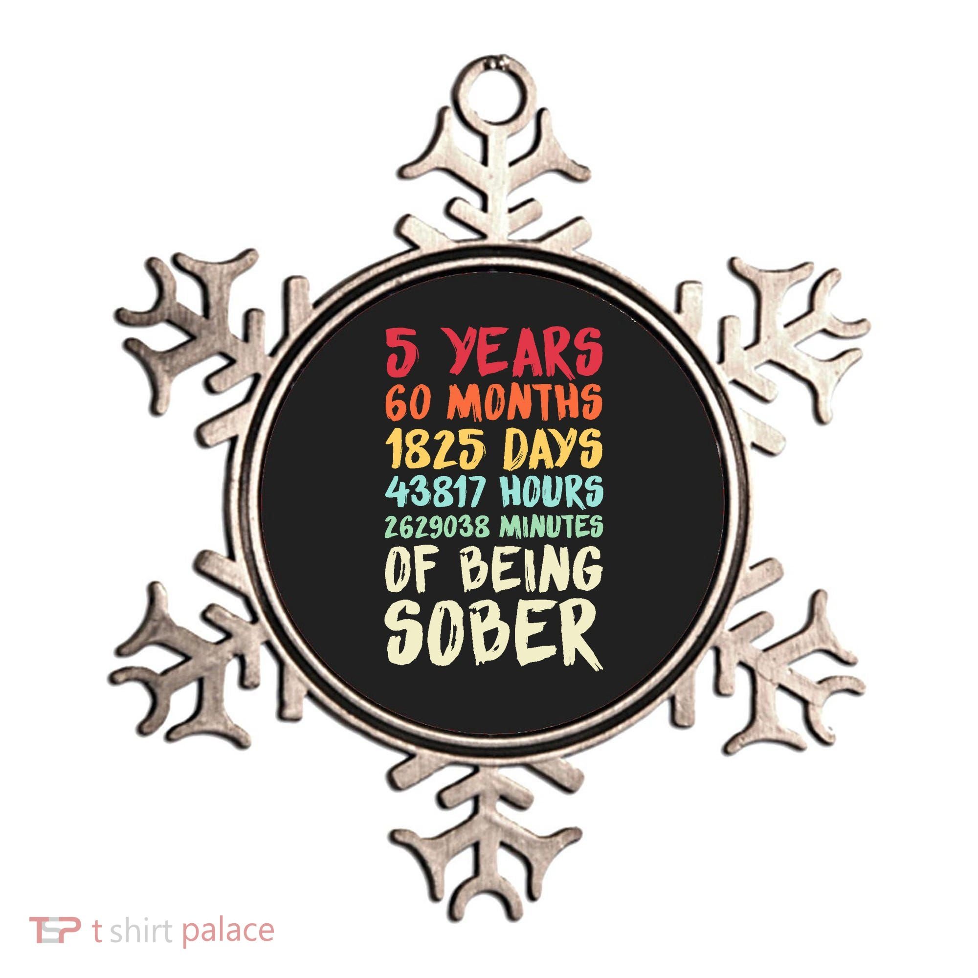 Five Years Clean Addiction Recovery 5 Years Sober Ornament