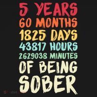 Five Years Clean Addiction Recovery 5 Years Sober Ornament thumb 1
