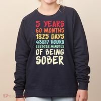 Five Years Clean Addiction Recovery 5 Years Sober Women's Sweatshirt thumb 0