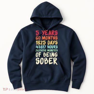 Five Years Clean Addiction Recovery 5 Years Sober Hoodie