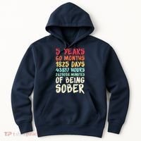 Five Years Clean Addiction Recovery 5 Years Sober Hoodie thumb 0