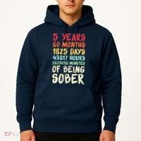 Five Years Clean Addiction Recovery 5 Years Sober Hoodie thumb 2
