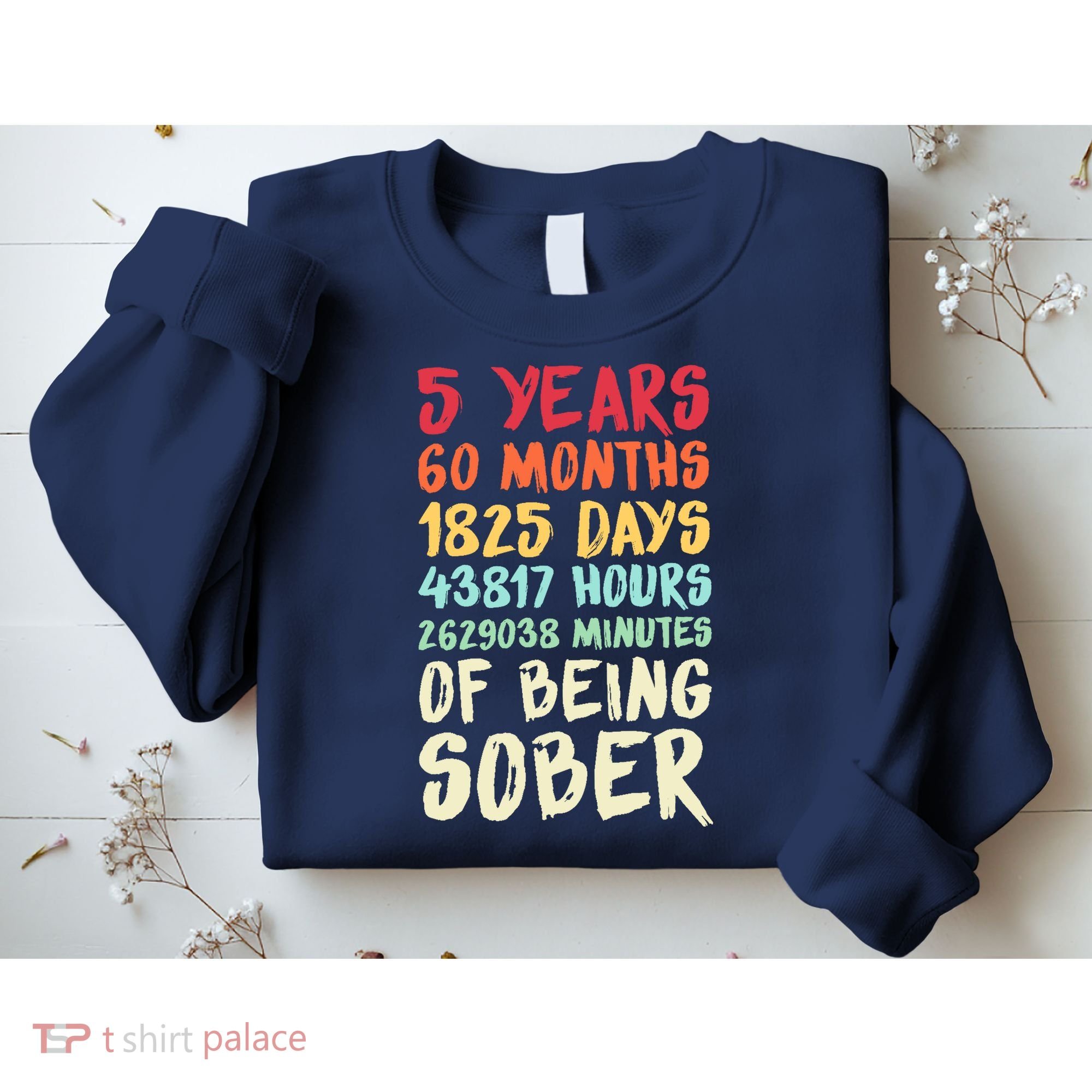 Five Years Clean Addiction Recovery 5 Years Sober Sweatshirt