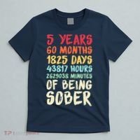 Five Years Clean Addiction Recovery 5 Years Sober T-Shirt thumb 5