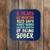 Five Years Clean Addiction Recovery 5 Years Sober Coaster thumb 0