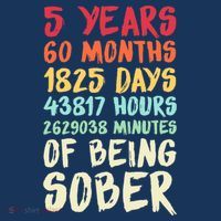 Five Years Clean Addiction Recovery 5 Years Sober Mousepad thumb 1