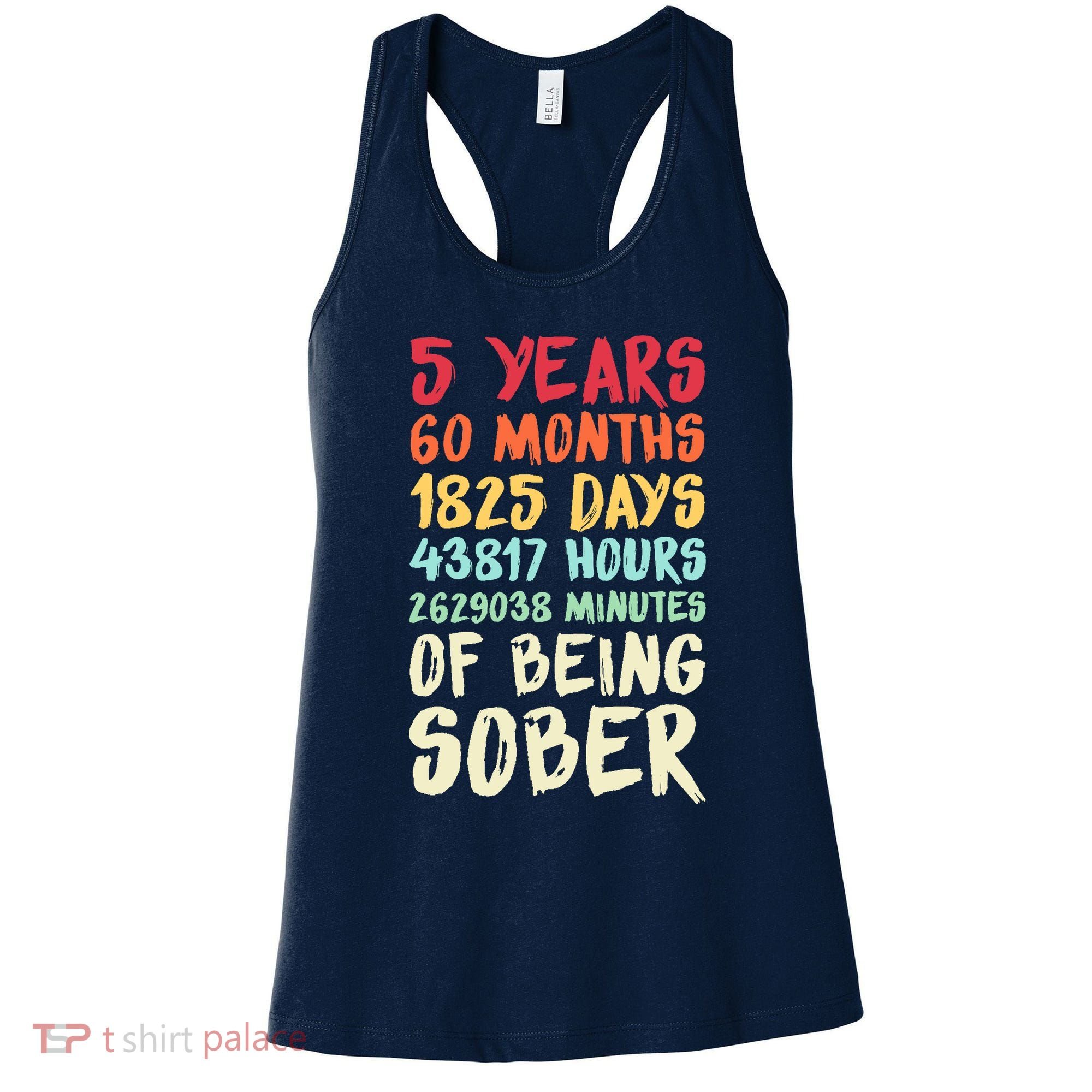 Five Years Clean Addiction Recovery 5 Years Sober Women's Tank Top