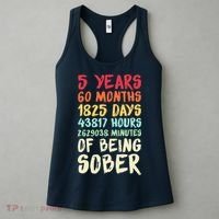 Five Years Clean Addiction Recovery 5 Years Sober Women's Tank Top thumb 3