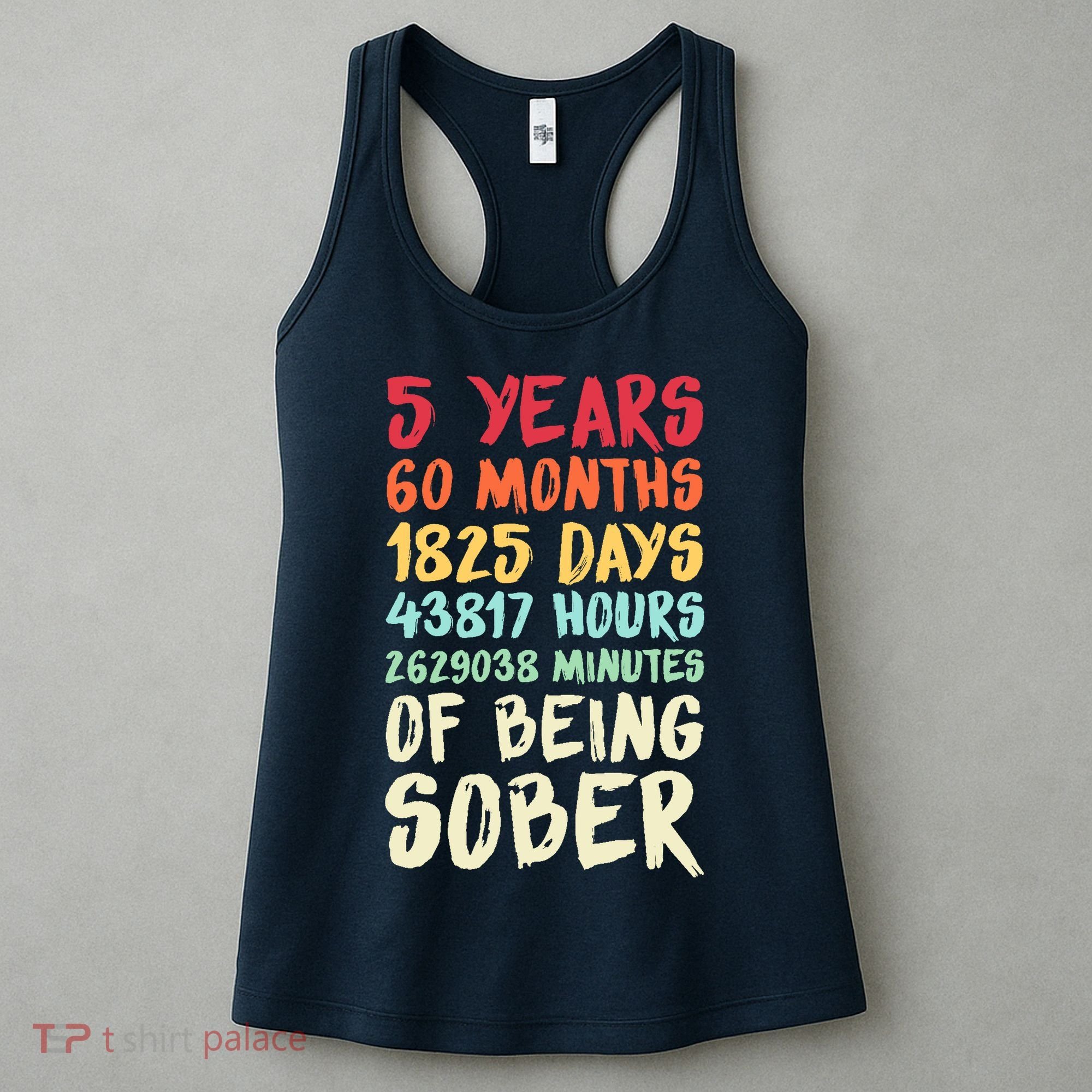 Five Years Clean Addiction Recovery 5 Years Sober Women's Tank Top