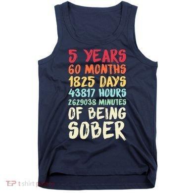 Five Years Clean Addiction Recovery 5 Years Sober Tank Top