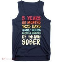 Five Years Clean Addiction Recovery 5 Years Sober Tank Top thumb 0