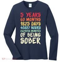 Five Years Clean Addiction Recovery 5 Years Sober Women's Long Sleeve Shirt thumb 0