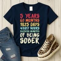 Five Years Clean Addiction Recovery 5 Years Sober Women's T-Shirt thumb 3
