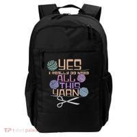 Funny Yarn Crafting Saying Knitting Crochet TShirt Backpack thumb 0