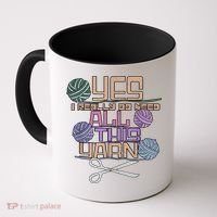 Funny Yarn Crafting Saying Knitting Crochet TShirt Coffee Mug thumb 0
