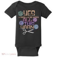 Funny Yarn Crafting Saying Knitting Crochet TShirt Baby Bodysuit thumb 0
