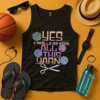 Funny Yarn Crafting Saying Knitting Crochet TShirt Tank Top thumb 4