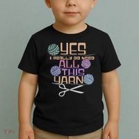 Funny Yarn Crafting Saying Knitting Crochet TShirt Toddler T-Shirt thumb 2