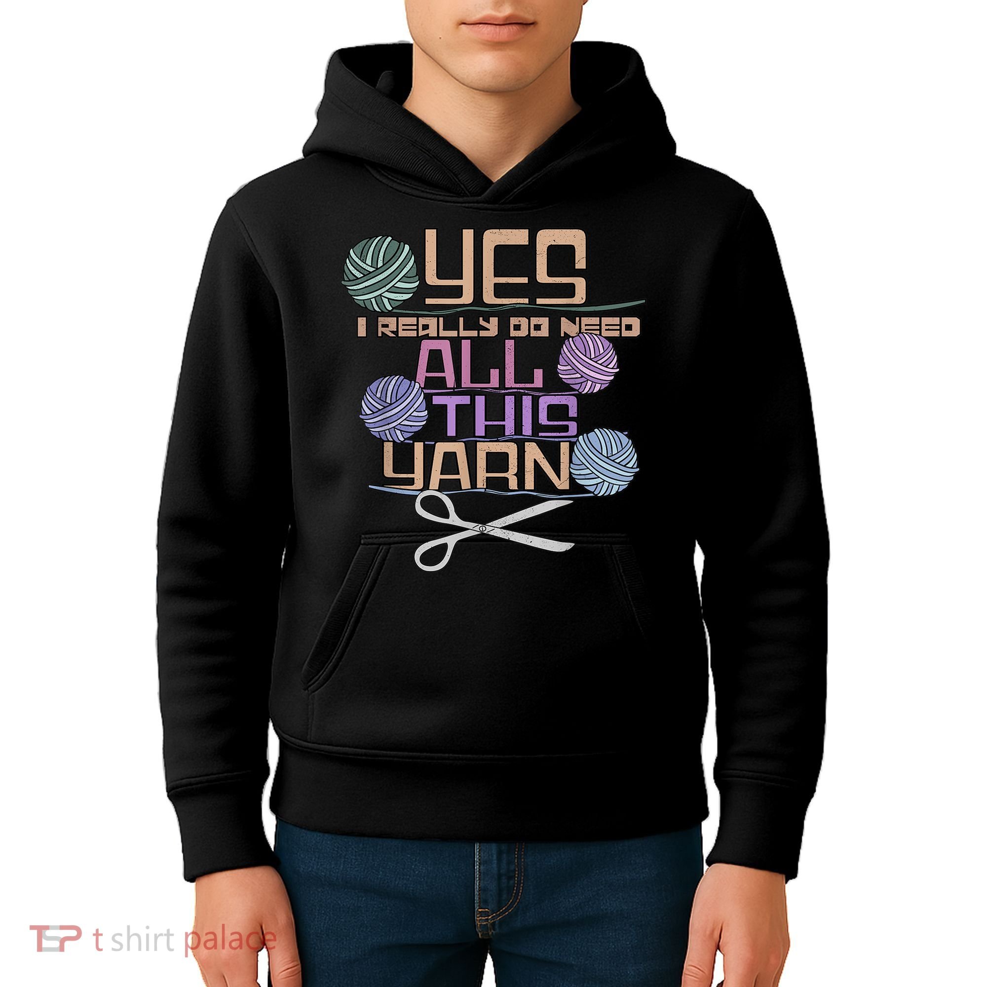 Funny Yarn Crafting Saying Knitting Crochet TShirt Kids Hoodie