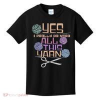 Funny Yarn Crafting Saying Knitting Crochet TShirt Kids T-Shirt thumb 0