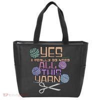 Funny Yarn Crafting Saying Knitting Crochet TShirt Tote Bag thumb 0