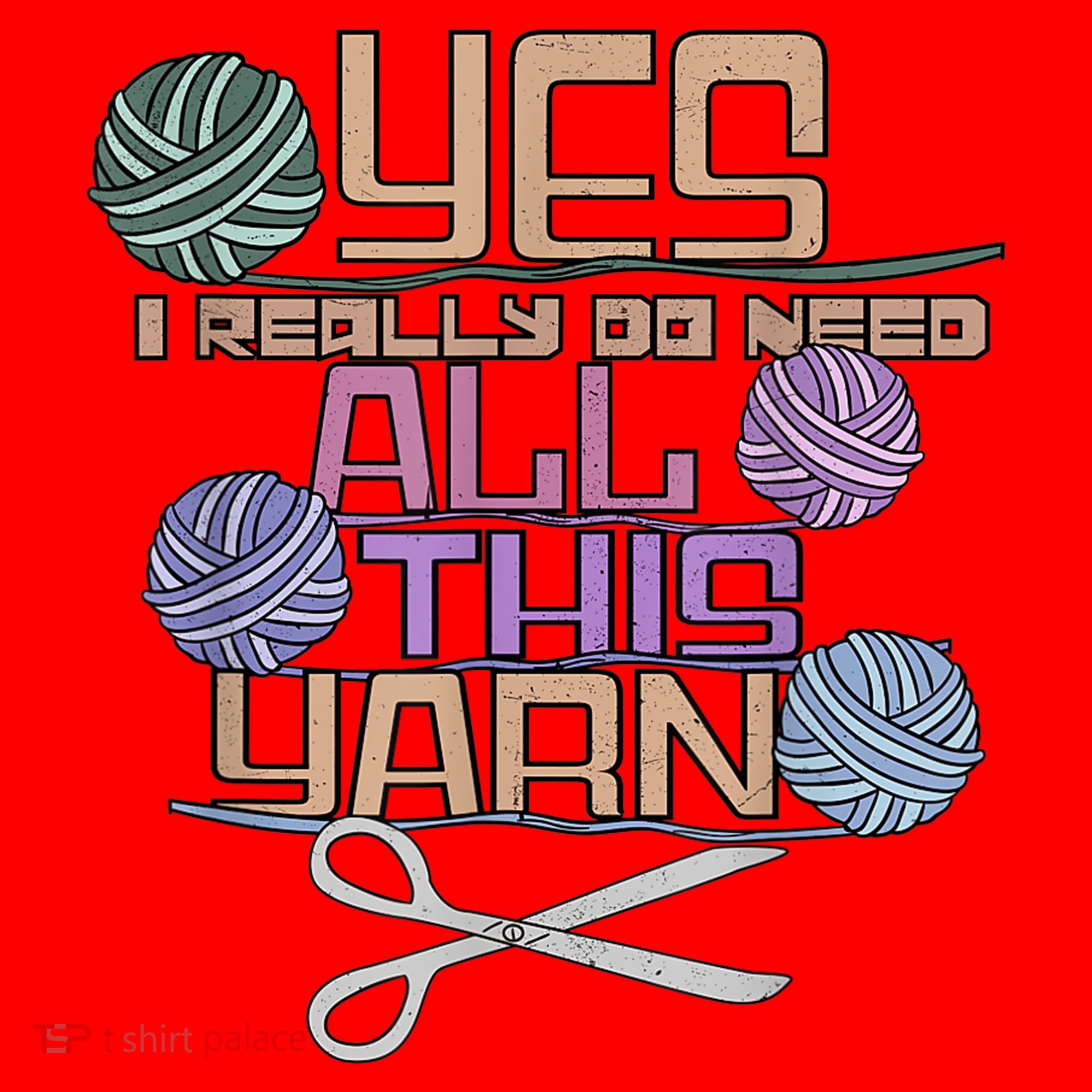 Funny Yarn Crafting Saying Knitting Crochet TShirt Santa Hat