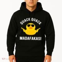 Funny Yellow Crazy Rubber Duck Madafakas Quack Quack Hoodie thumb 2
