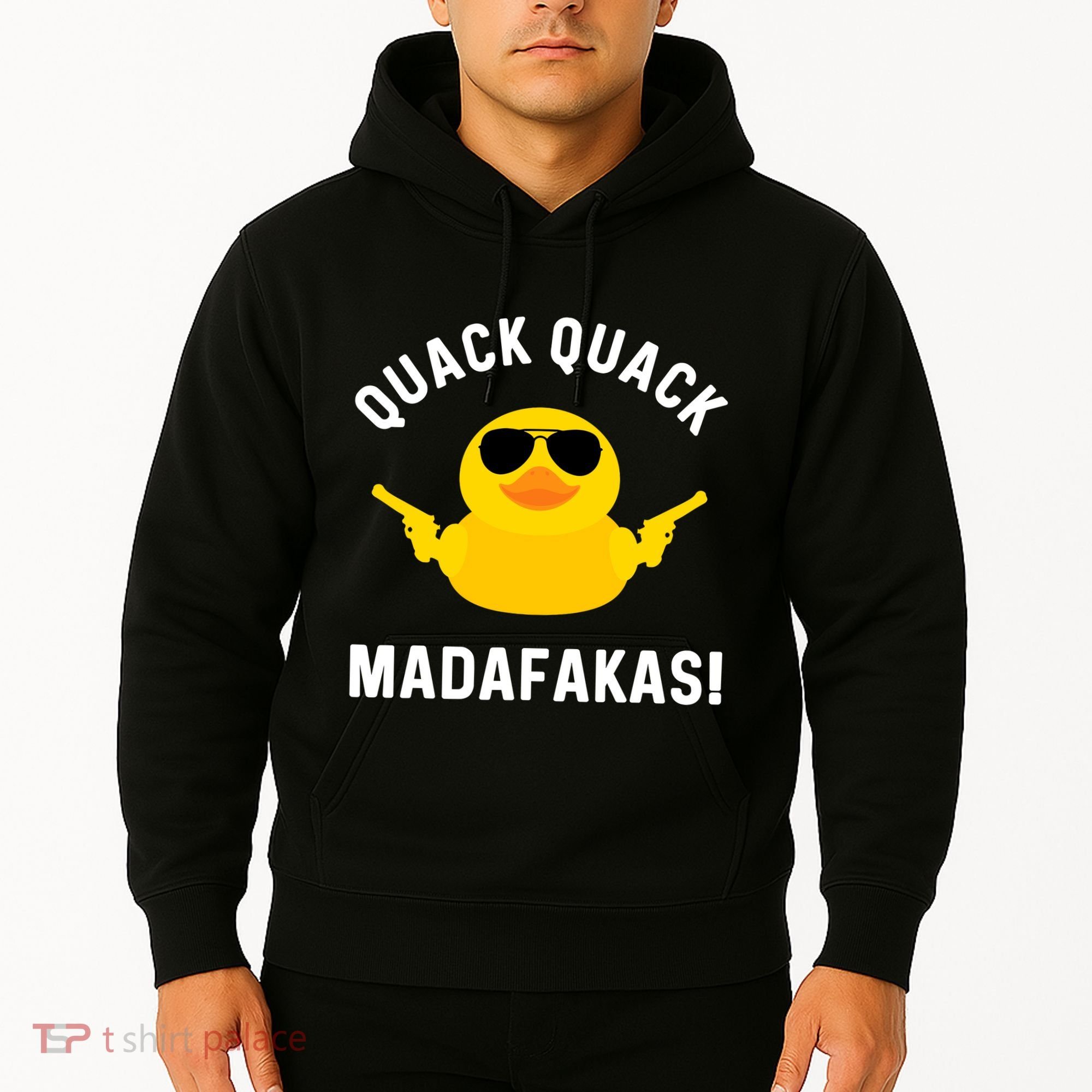 Funny Yellow Crazy Rubber Duck Madafakas Quack Quack Hoodie