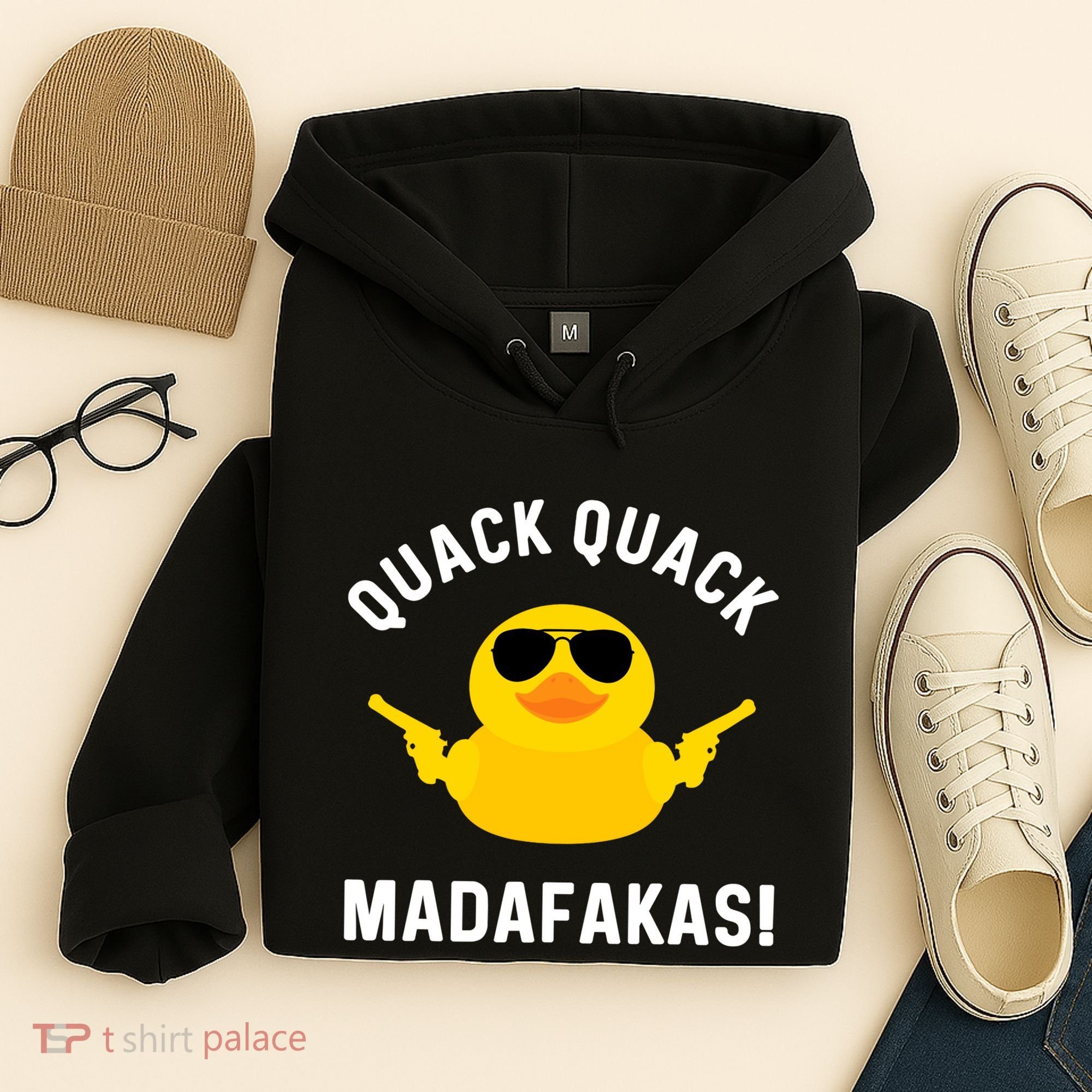Funny Yellow Crazy Rubber Duck Madafakas Quack Quack Hoodie
