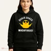 Funny Yellow Crazy Rubber Duck Madafakas Quack Quack Hoodie thumb 5