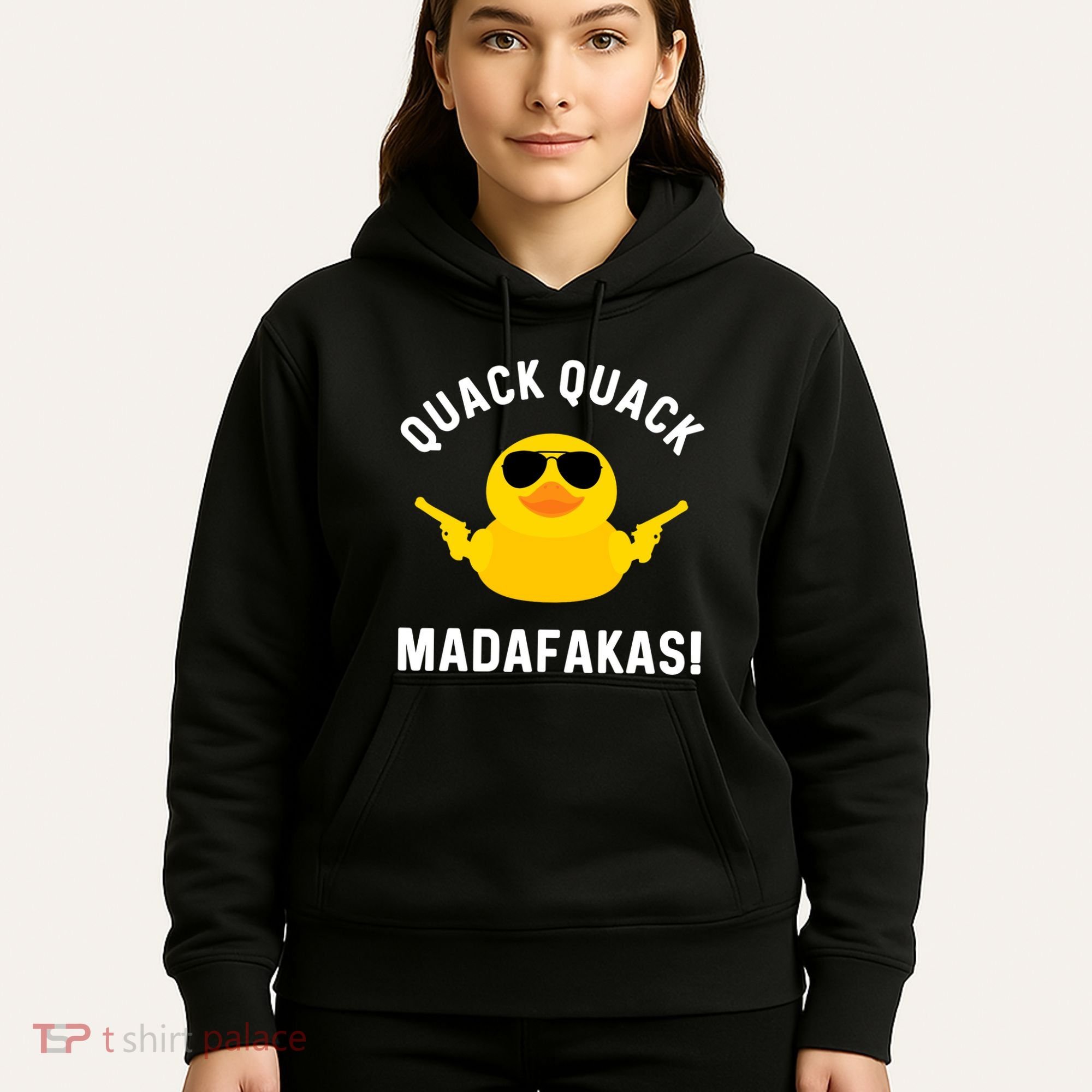 Funny Yellow Crazy Rubber Duck Madafakas Quack Quack Hoodie