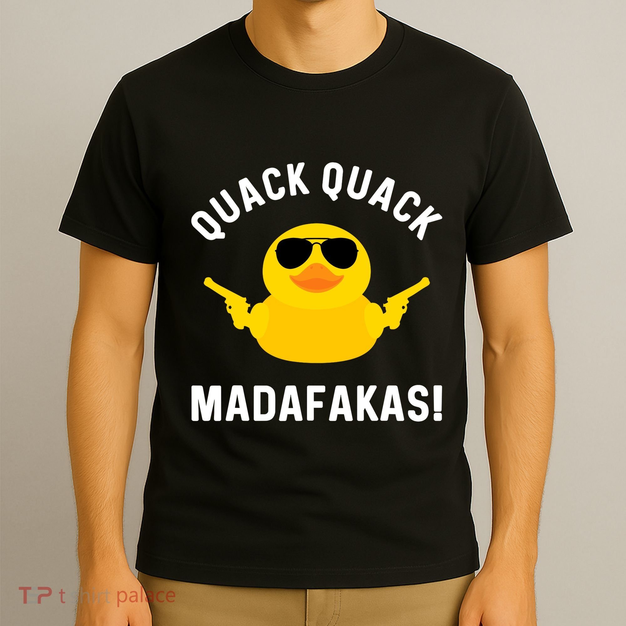 Funny Yellow Crazy Rubber Duck Madafakas Quack Quack T-Shirt