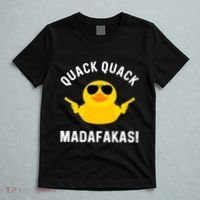 Funny Yellow Crazy Rubber Duck Madafakas Quack Quack T-Shirt thumb 5