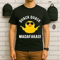Funny Yellow Crazy Rubber Duck Madafakas Quack Quack T-Shirt thumb 6