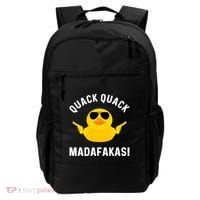 Funny Yellow Crazy Rubber Duck Madafakas Quack Quack Backpack thumb 0