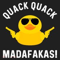 Funny Yellow Crazy Rubber Duck Madafakas Quack Quack Beanie thumb 2