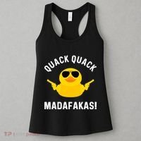 Funny Yellow Crazy Rubber Duck Madafakas Quack Quack Women's Tank Top thumb 3