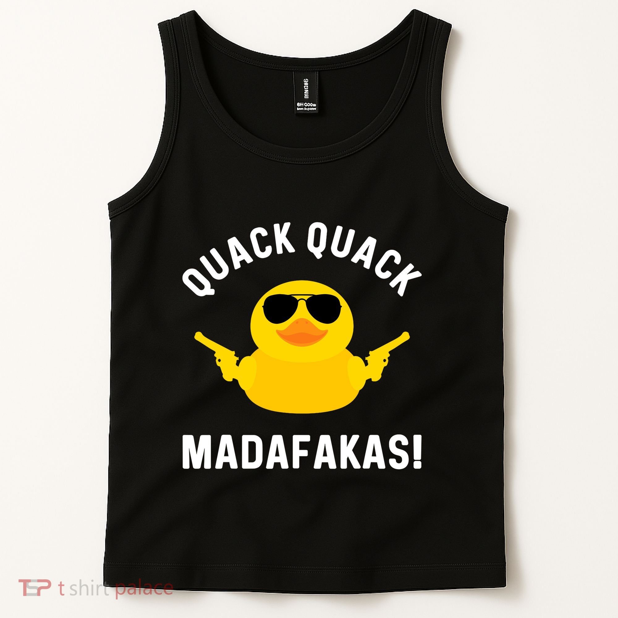 Funny Yellow Crazy Rubber Duck Madafakas Quack Quack Tank Top