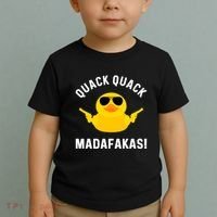 Funny Yellow Crazy Rubber Duck Madafakas Quack Quack Toddler T-Shirt thumb 2