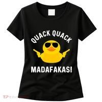 Funny Yellow Crazy Rubber Duck Madafakas Quack Quack Women's T-Shirt thumb 0