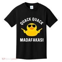 Funny Yellow Crazy Rubber Duck Madafakas Quack Quack Kids T-Shirt thumb 0
